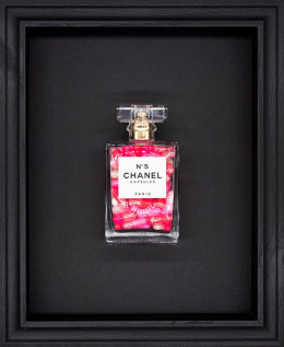 Chanel No.5 Capsules – (Hot Pink) On Black - Black Framed