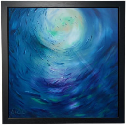 Circle Of Life - Black Framed - Framed Box Canvas