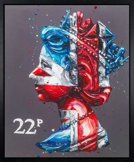 Commemorative Queen 22 - Canvas - Artist Proof Black Framed