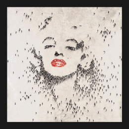 Coy - (Marilyn Monroe) - Black Framed - Framed Box Canvas