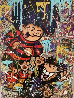 Dennis And Gnasher - Original - Framed