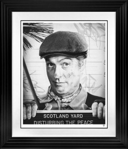 Disturbing The Peace (Black & White) - Black Framed
