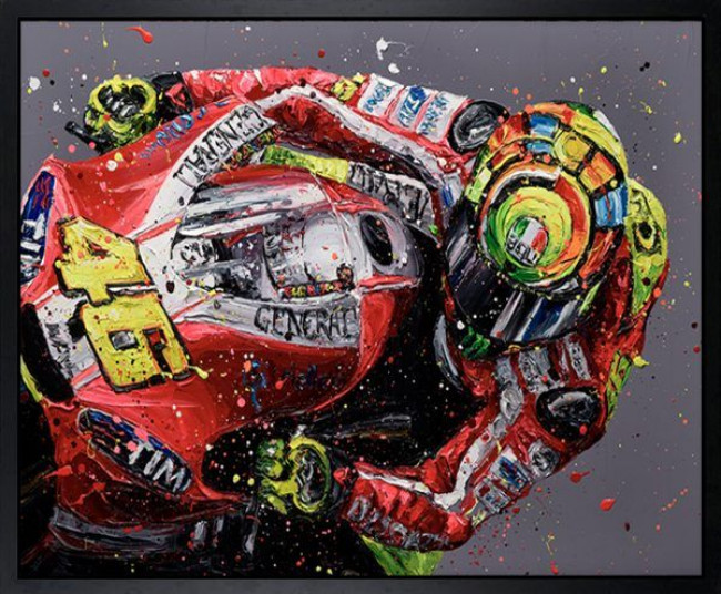 Ducatti Rossi - Canvas - Black Framed