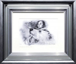 East Of The Sun, West Of The Moon - Sketch - Silver-Blue Framed