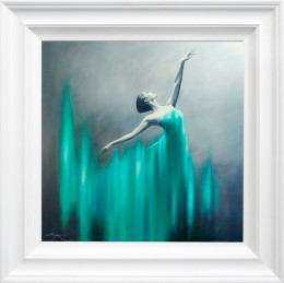 Emerald Dancer - White Framed