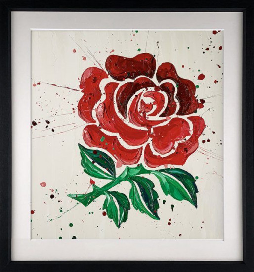 English Rose - Black Framed