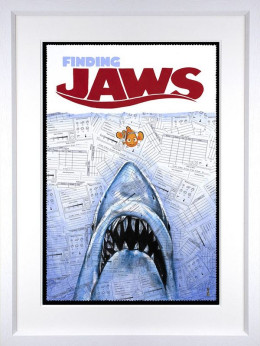 Finding Jaws - White Framed