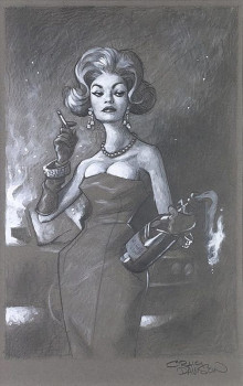 Flaming Beauty II - Sketch - Mounted