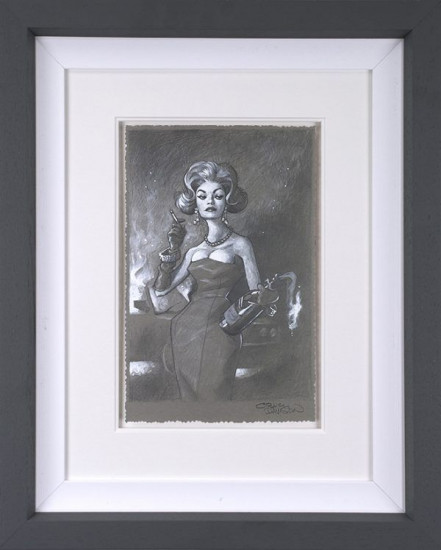 Flaming Beauty II - Sketch - Framed