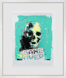 Game Over - Screenprint - White Framed