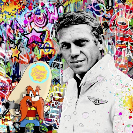 Getaway (Steve McQueen) - White Framed