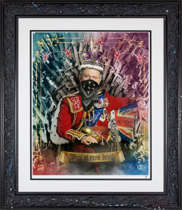 God Save The King - Black Ornate Framed