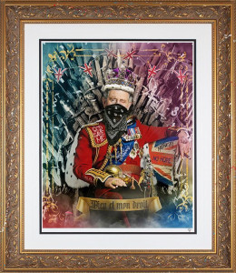 God Save The King - Gold Ornate Framed