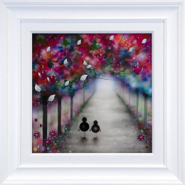 Hand In Hand - Original - White Framed