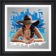 Hello Summer - Embellished Aluminium - Black Framed