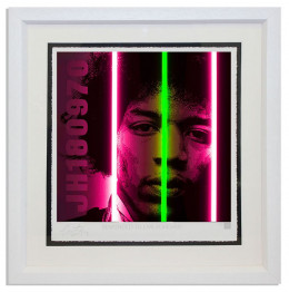 Hendrix - Artist Proof White Framed