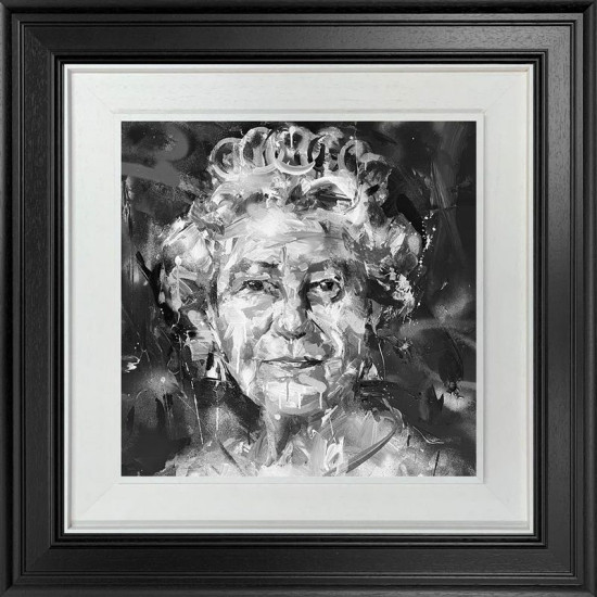 Her Majesty (The Queen) - Miniature - Black Framed