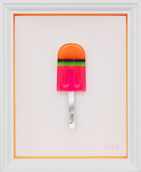 Ice Ice Baby (Orange Border) - Original - Framed