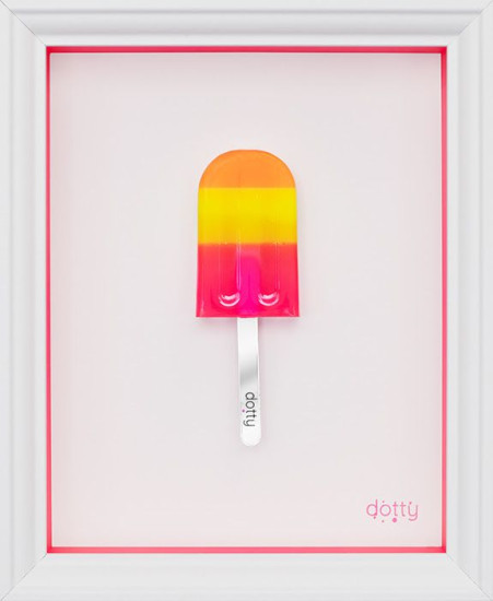 Ice Ice Baby (Pink Border) - Original - Framed