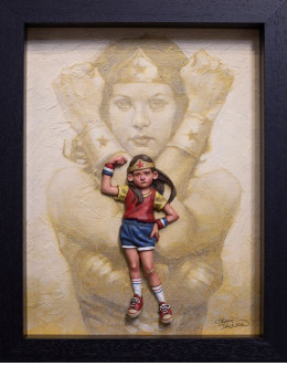 It's A Wonderful Life (Wonder Woman) - 3D Sculpture Art - Framed