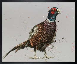 Jack The Pheasant - Canvas - Artist Proof Black Framed - Framed Box Canvas