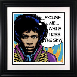 Jimi Hendrix Pop - Artist Proof - Black Framed