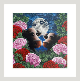 Kiss From A Rose - White Framed