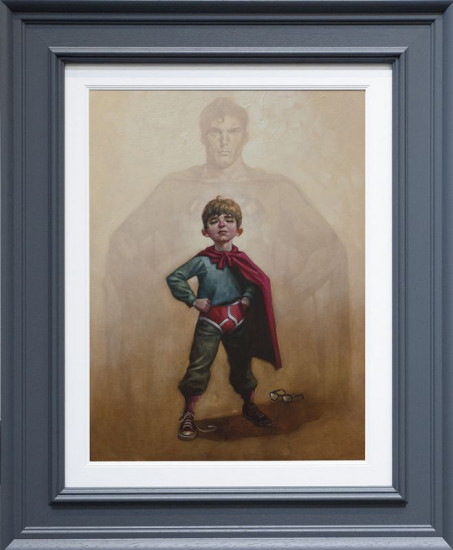 Lad Of Steel - Deluxe Canvas - Grey Framed