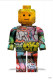 Lego Man Street - White Background - Regular Size - Mounted