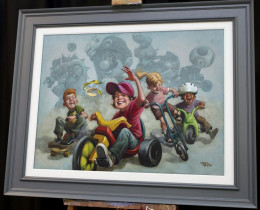Let's A Go - Deluxe Canvas - Grey Framed