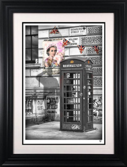 London's Calling - Ma'am - Artist Proof Black Framed