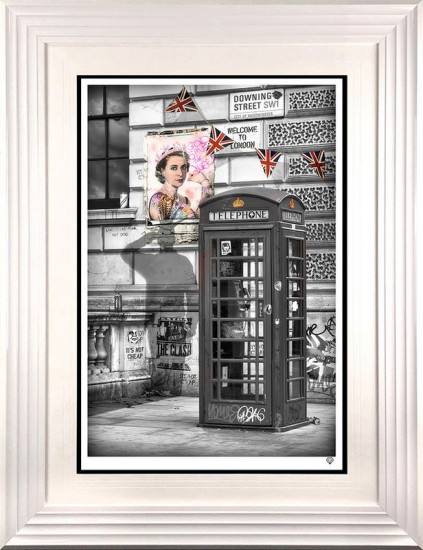 London's Calling - Ma'am - White Framed