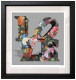 Love Floral - Grey Background - Small Size - Framed