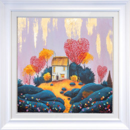 Love Hut I - White Framed
