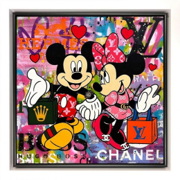 Mickey Mouse Vuitton Pop Art Painting Disney Cartoon Graffiti Louis LV Neon  Max