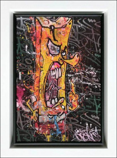 Mad Sponge - Original - White Framed Mad Sponge - Original - White Framed