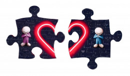 Made For Each Other (Pair Puzzle Pieces) - With Wall Fittings