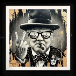 Never Surrender - Original - Black Framed