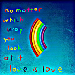 No Matter Which Way You Look At It, Love Is Love - Paper - White Framed