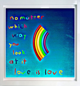 No Matter Which Way You Look At It, Love Is Love - Canvas - White Framed