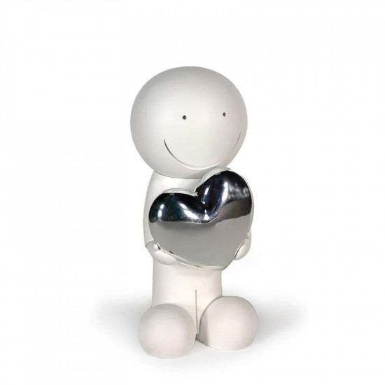 One Love (White And Silver) - Sculpture