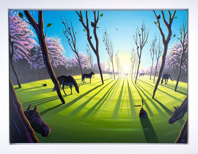 Our Spring Has Finally Sprung - Canvas - White Framed