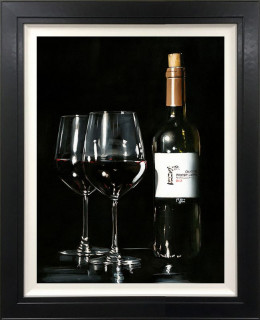 Partners In Wine - Canvas - Artist Proof Black Framed