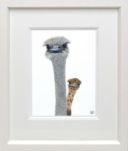 Peekaboo - Paper - White Framed