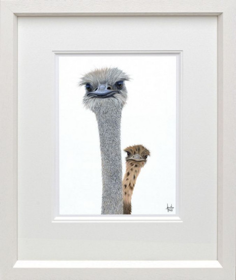 Peekaboo - Paper - White Framed 