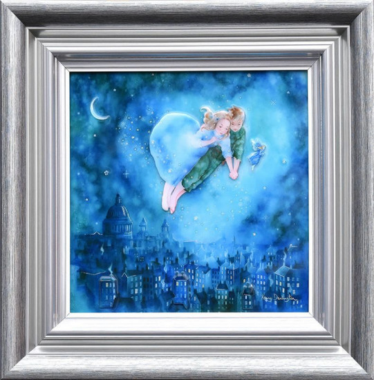 Peter Pan And Wendy - Silver-Blue Framed