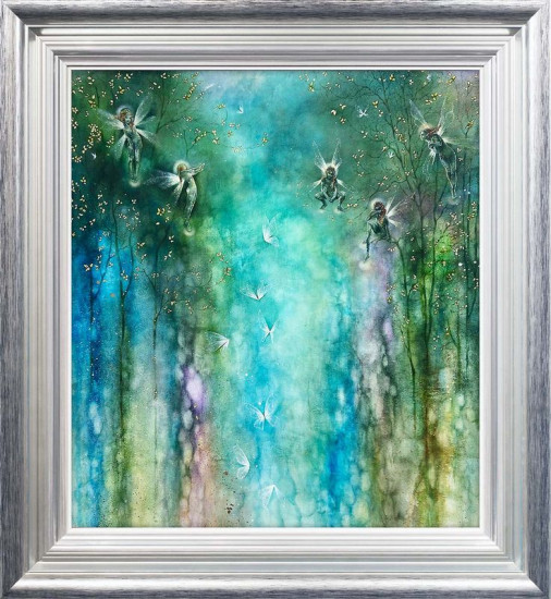 Pixie Hollow - Silver-Blue - Framed