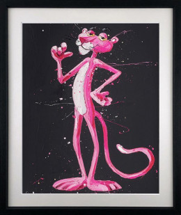 Positively Pink, Pink Panther - Artist Proof Black Framed