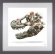 Prehistoric - White Background - Regular Size - Grey Framed