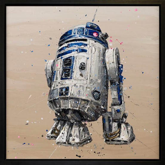 R2-D2 - Canvas - Black Framed